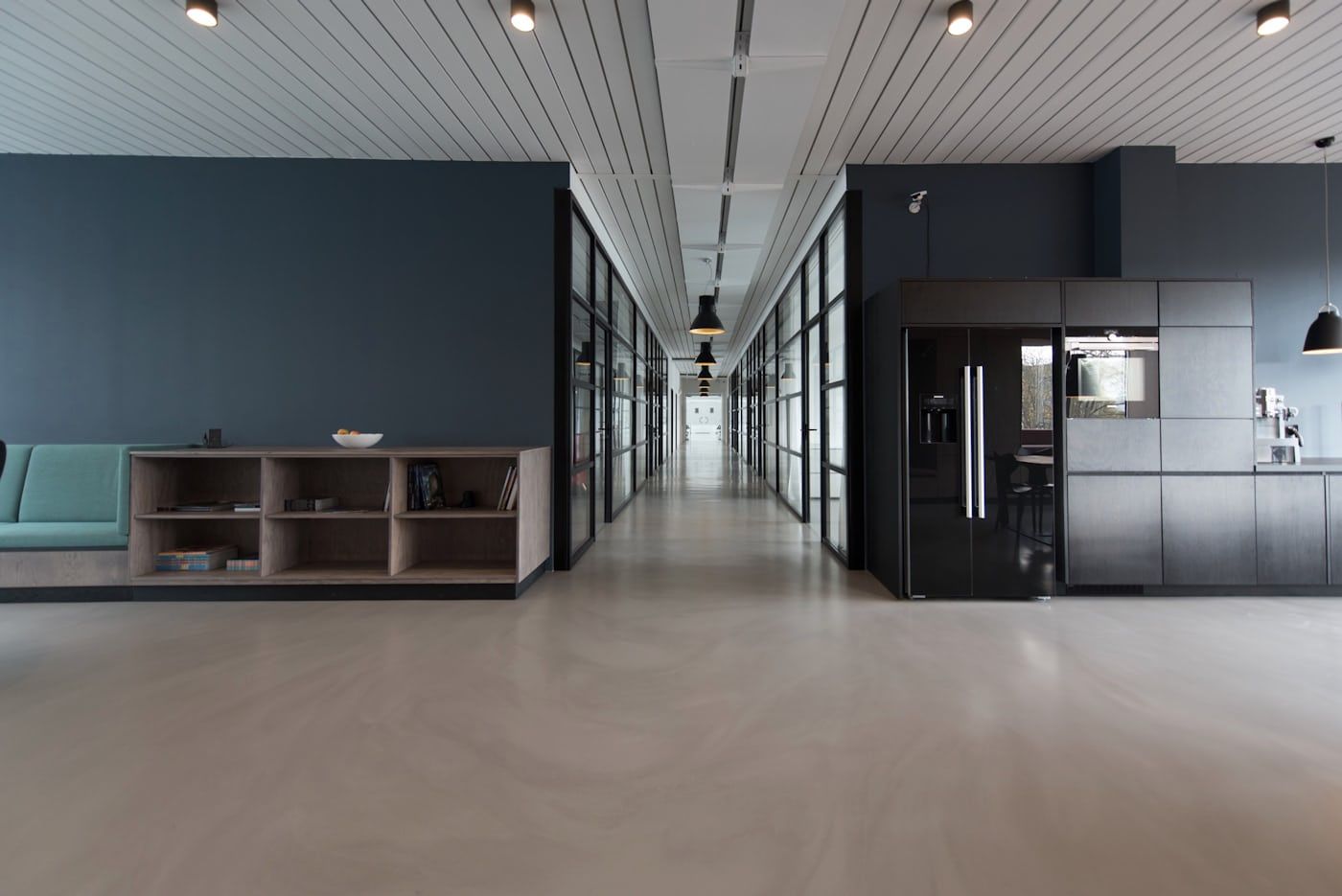 A quiet office interior